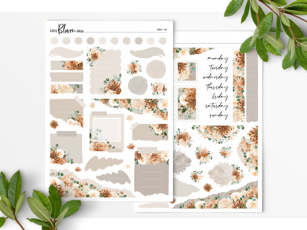 Journaling stickers  | Ash