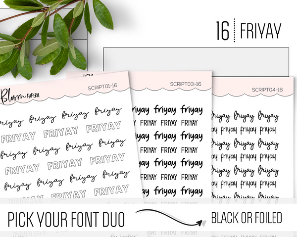 FRIYAY - Script Icons