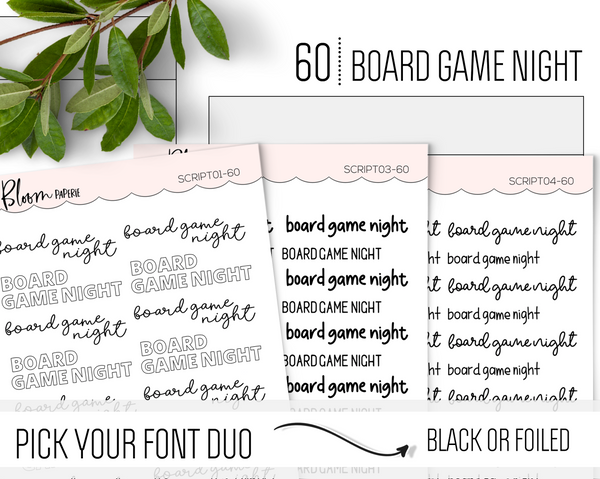 BOARD GAME NIGHT - Script Icons
