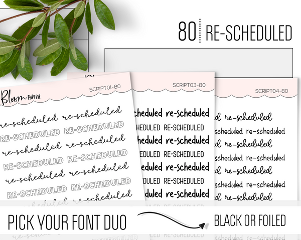 RE-SCHEDULED - Script Icons