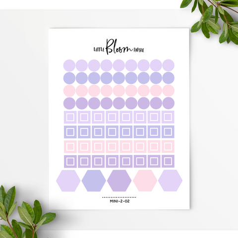Mixed Checklist items-dots, squares