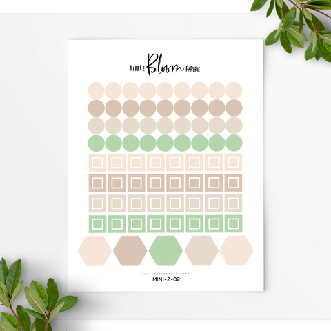 Mixed Checklist items-dots, squares