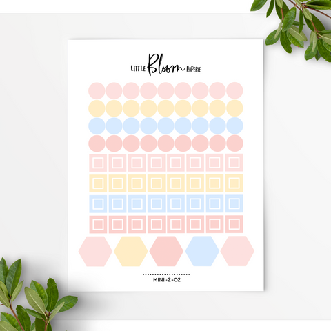Mixed Checklist items-dots, squares