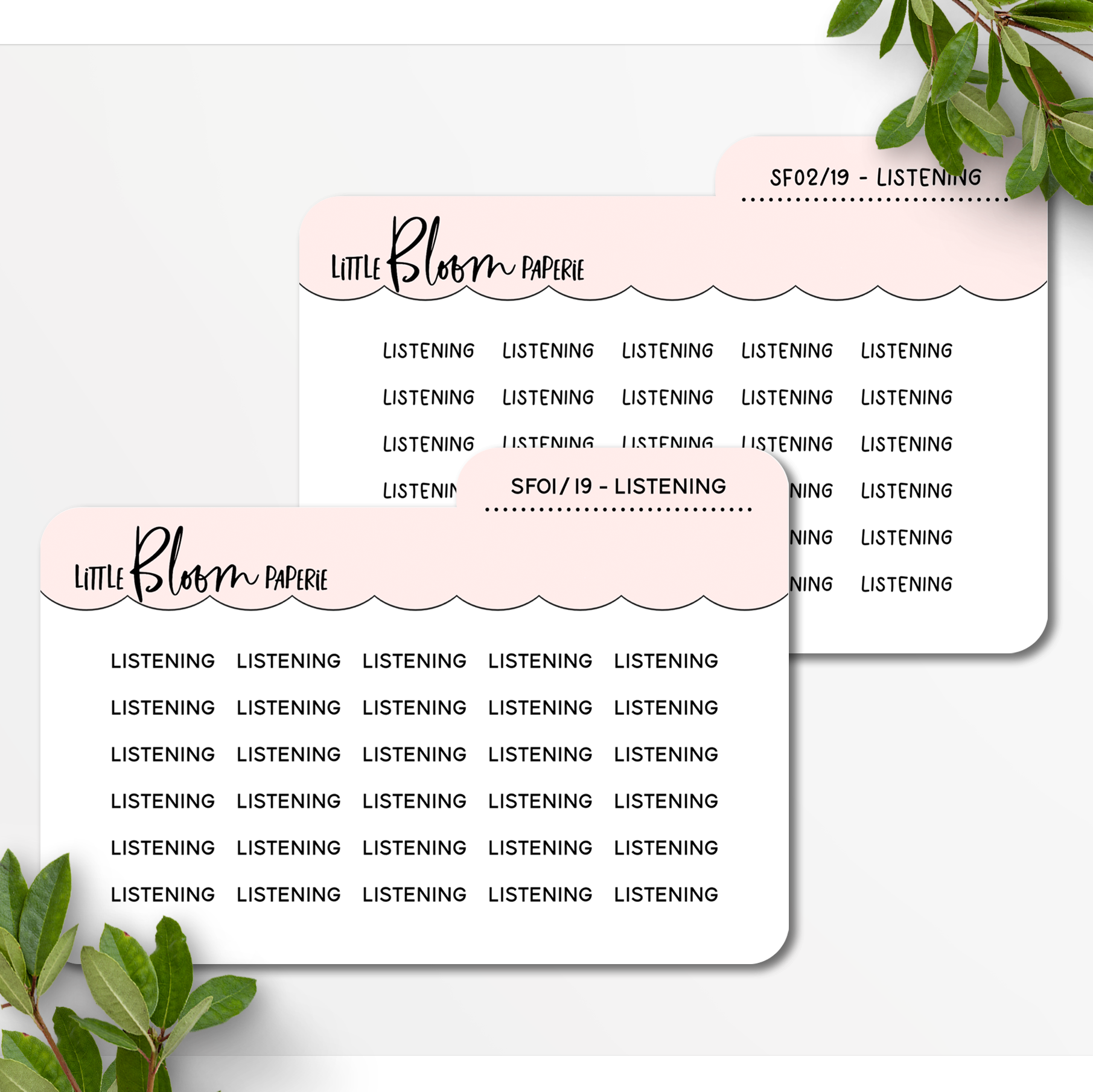MINI Scripts | Listening – LittleBloomPaperie