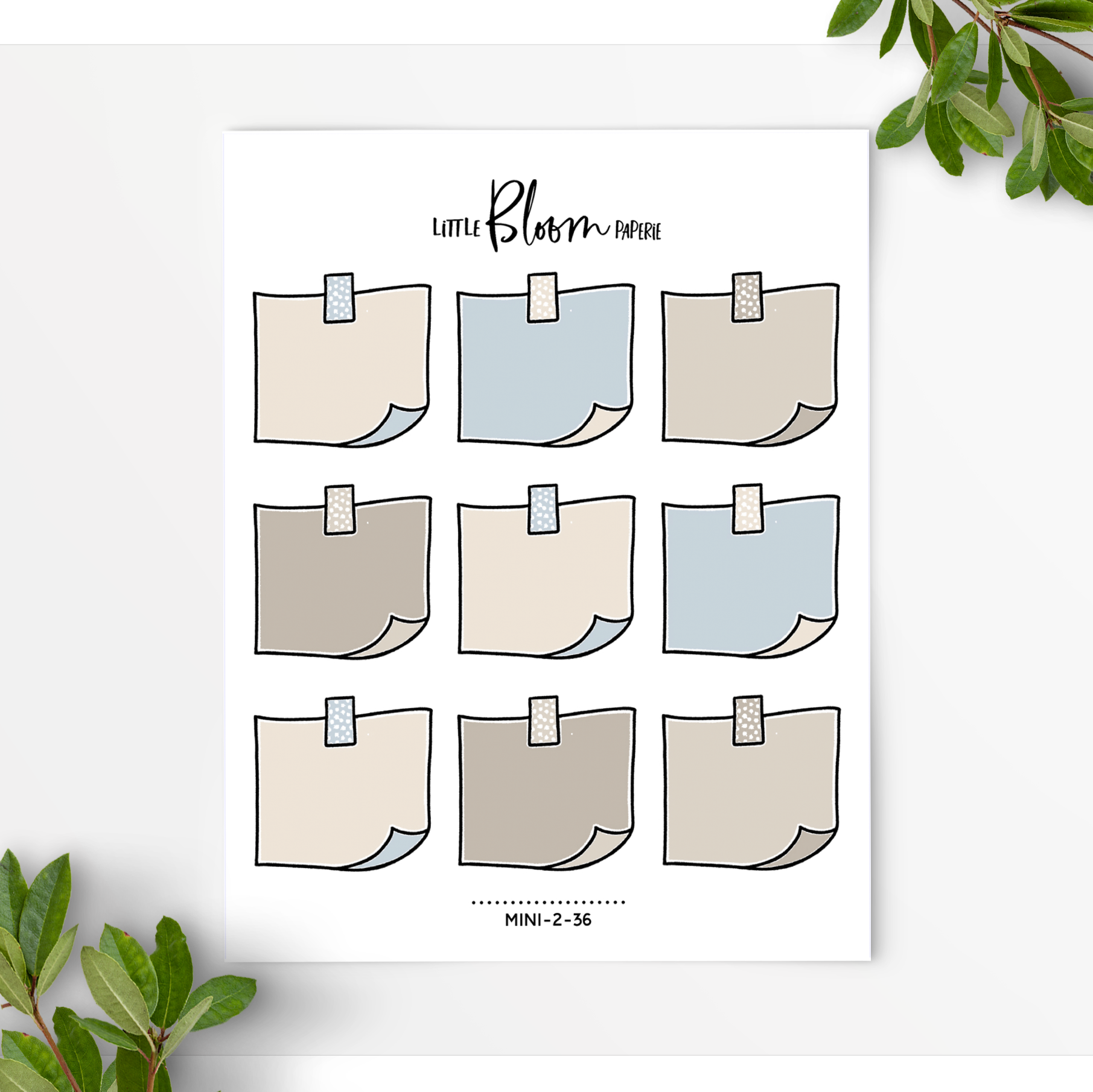 Post It Notes with a Washi Strip | Large