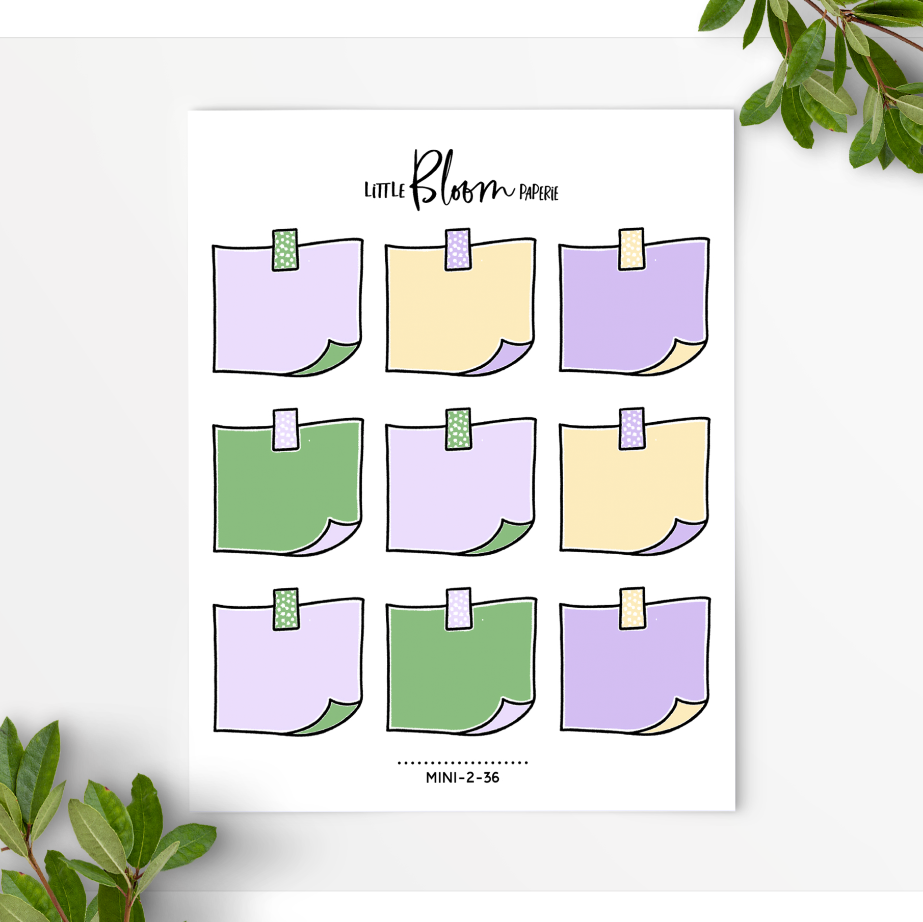 Post It Notes with a Washi Strip | Large