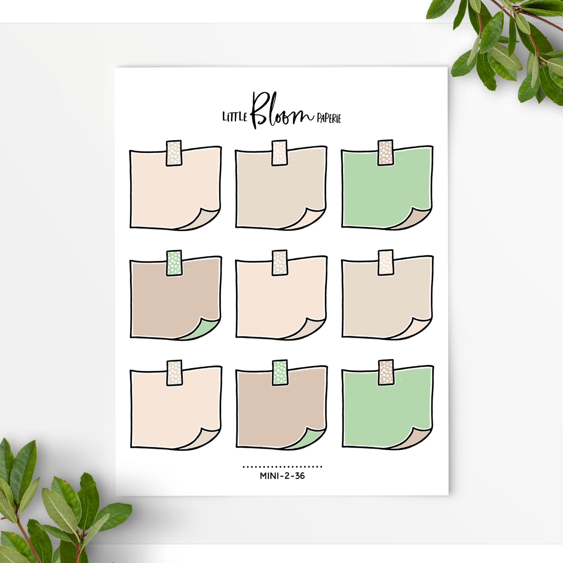 Post It Notes with a Washi Strip | Large