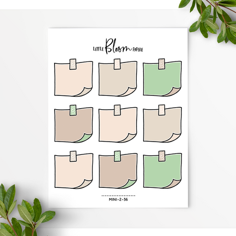 Post It Notes with a Washi Strip | Large