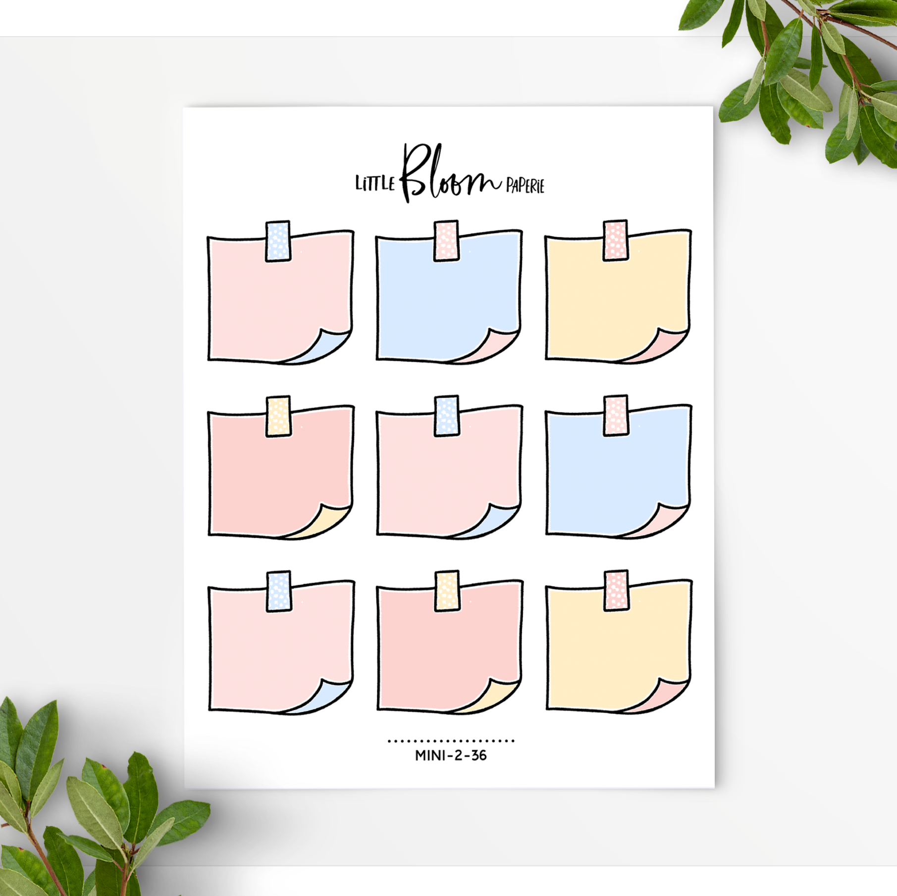 Post It Notes with a Washi Strip | Large