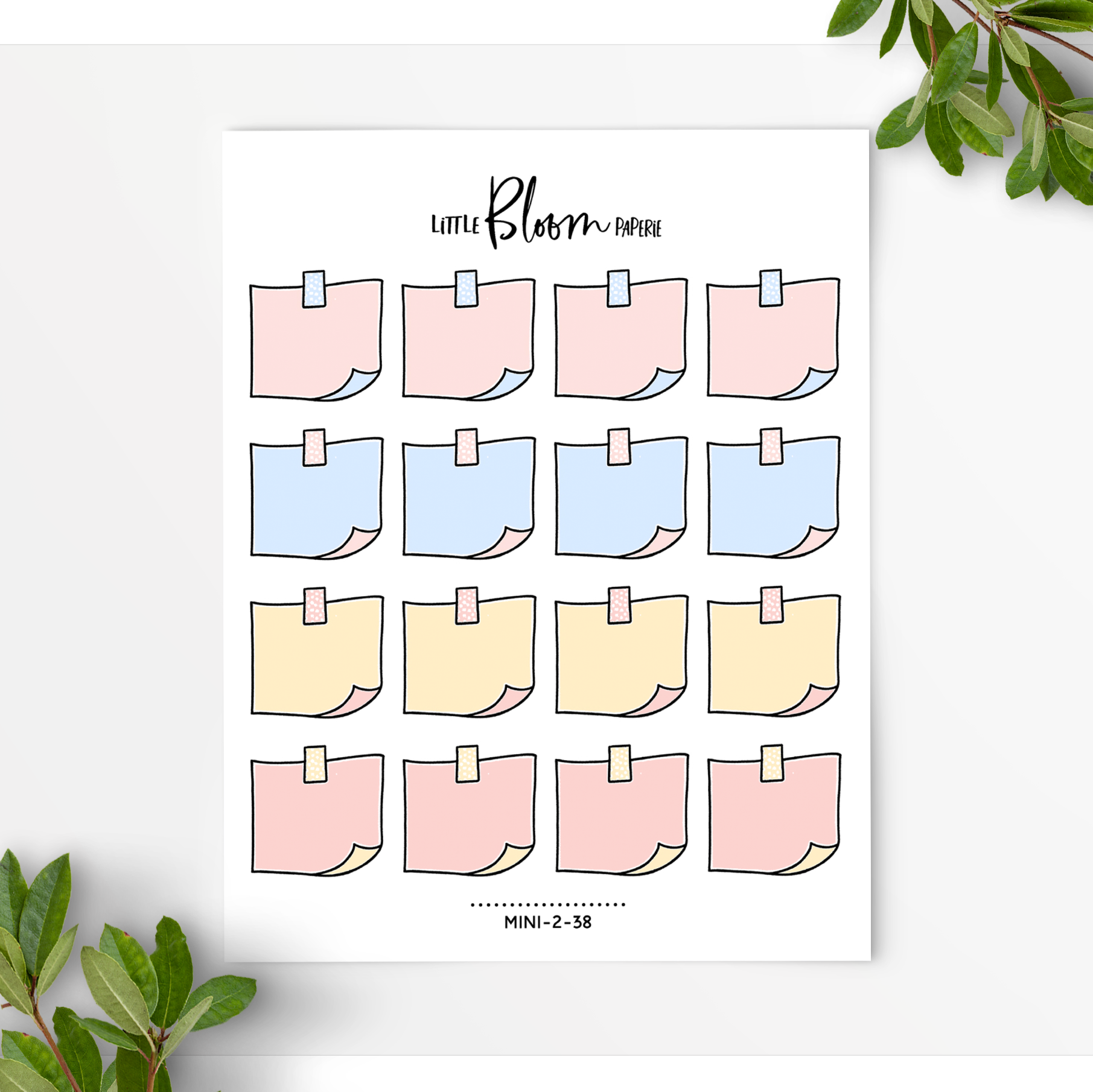 Post It Notes with a Washi Strip | Small