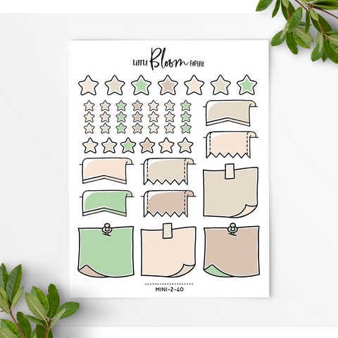 Mixed Functional BUJO stickers | larger version
