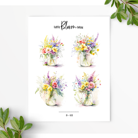 Flowers in a Vase - 02 | Journaling Deco