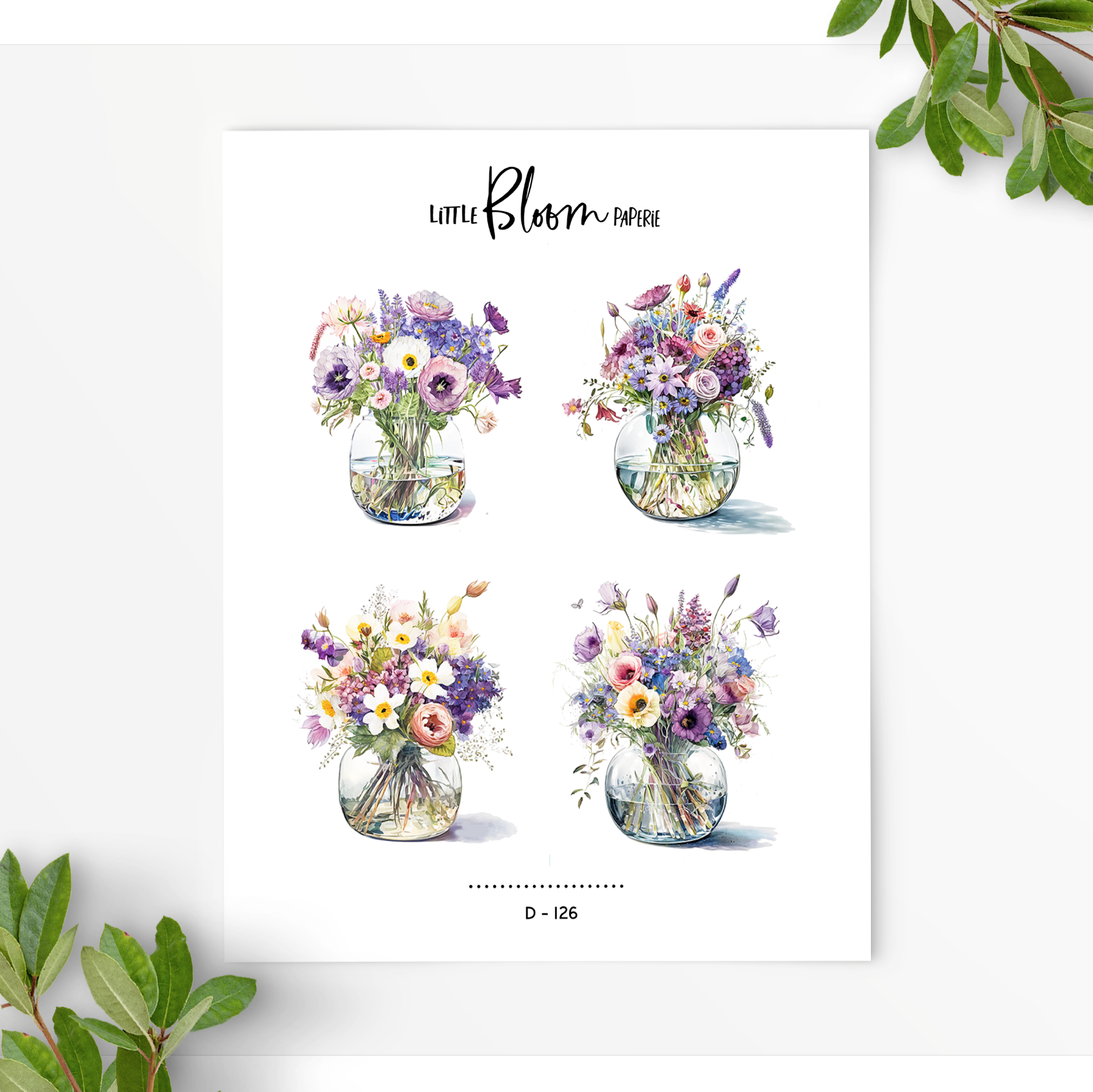 Flowers in a Vase - 06 | Journaling Deco