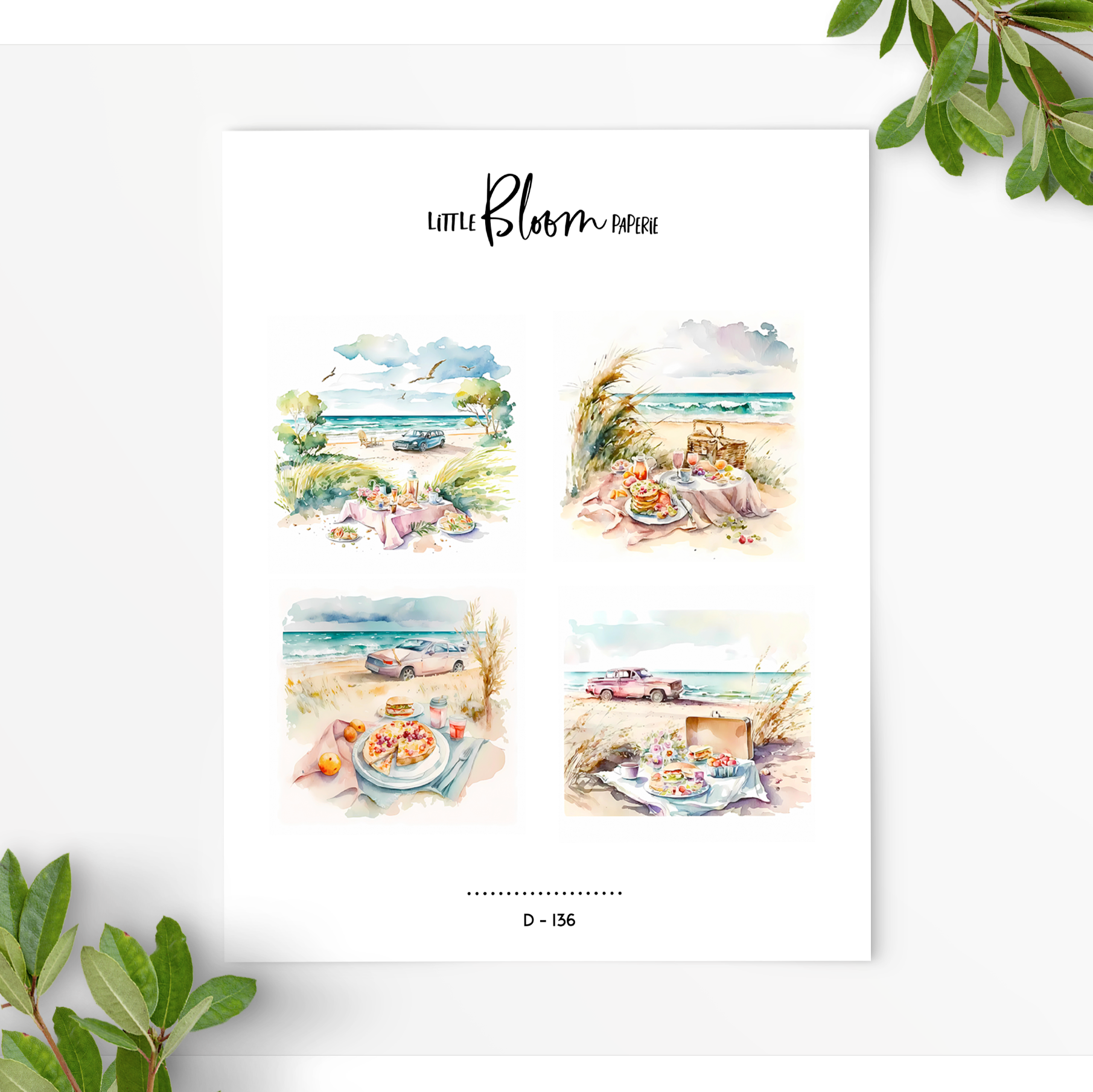 Seaside Picnic - 01 | Journaling Deco