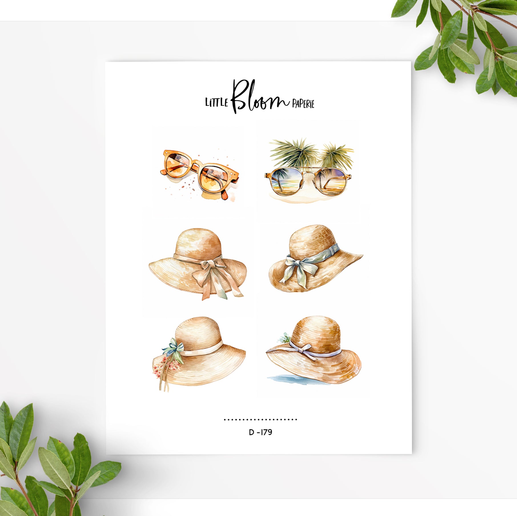 Hats and glasses | Journaling Deco