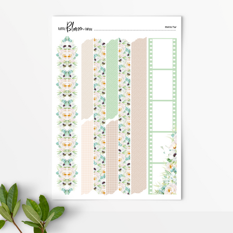 Maya Floral Trims/Washi/Polaroid strip