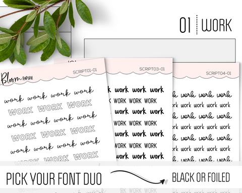 Script Icons – LittleBloomPaperie