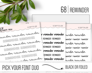 REMINDER - Script Icons