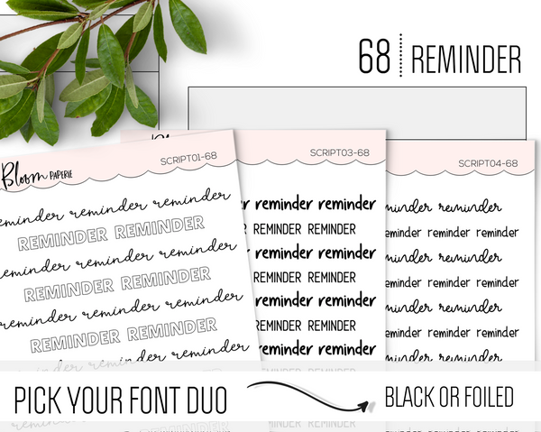 REMINDER - Script Icons