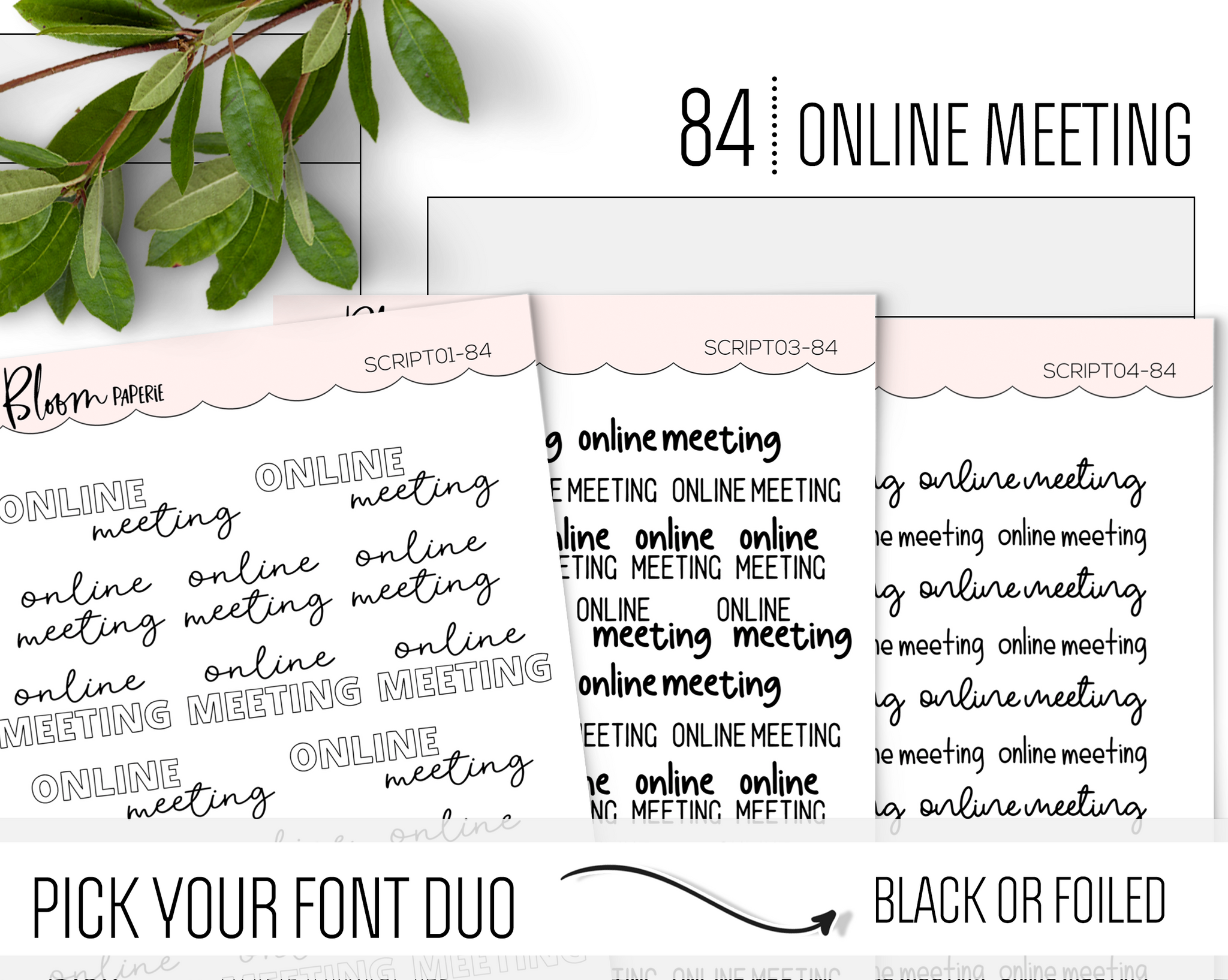 ONLINE MEETING - Script Icons