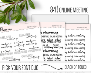 ONLINE MEETING - Script Icons