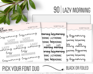 LAZY MORNING - Script Icons