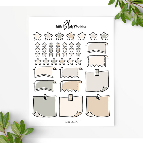 Mixed Functional BUJO stickers | larger version